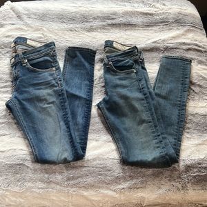 Bundle 2 pair Rag & Bone skinny jeans Augusta & Stratham